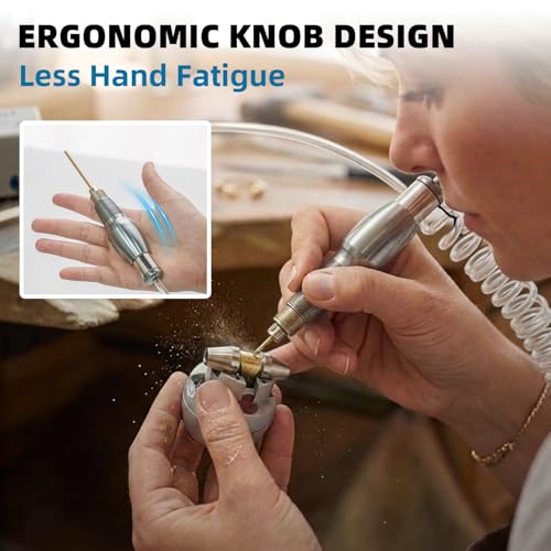GEMKIT Big Handpiece for Jewelry Engraving, Heavy-Duty Impact Handpiece with 6.0mm QC Tip Sizer, Secure Grip for Deep Cutting & Large Area Engraving, Compatible with Engraving Machines, HH-GHP04 - product detail 4