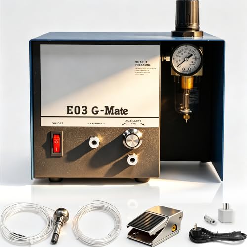 GEMKIT Professional Pneumatic Engraving Machine Single-Head with Complete Accessories Kit High Speed Jewelry Engraver Tool for Metal, Wood, Glass Precision Air-Powered Engraving Pen for DIY Crafting HH-E03 detail