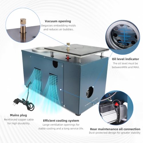 GEMKIT HH-CM01 2L Vacuum Casting Machine with 3 CFM Pump, 110V - product detail 7