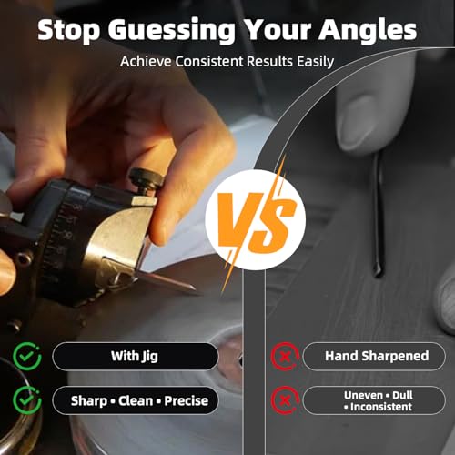 GEMKIT Professional Engraving Sharpening Angle Guide Tool Dual Gauge - Precision Jewelry Graver Sharpener for Metal Engraving, Wood Carving & Knife Sharpening - Adjustable Angle Measuring Tool with Base, HH-DA02 - product detail 5