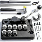 GEMKIT 27-Piece Ring Bending Tool Kit, 12-22mm Round & 60/90° Square Dies, Nylon Protective Molds, Multi-Scale Ring Sizer US/EU/UK/FR, Polishing Accessories for Jewelry Making | Model HH-B05L - product detail 2