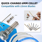 GEMKIT Medium Handpiece for Jewelry Engraving, Compatible GRS 2024, Precision Impact for Shading/Bulino/Polishing/Drilling, Heat-Treated Stainless Steel, 6.0/6.3mm QC Tips, HH-GHP01 - product detail 5