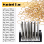 GEMKIT Jump Ring Maker with 20 Mandrels and Cutting Attachment, 2.5-12mm Manual Ring Bender and Coil Winding Tool for Jewelry Making, HH-B06 - product detail 3