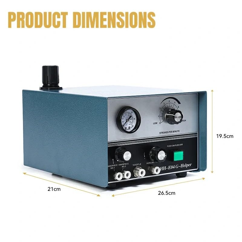 GEMKIT HH-E04 Dual-Head Pneumatic Jewelry Engraving Machine - product detail 4