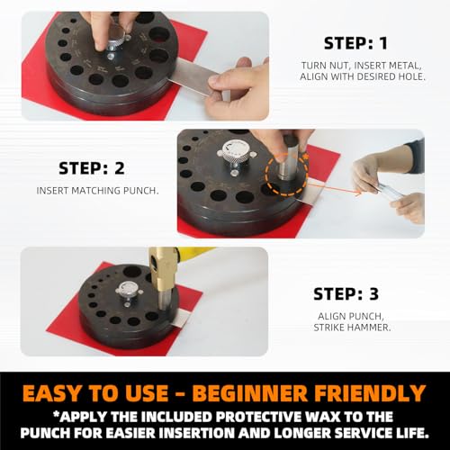 GEMKIT HH-CS02 13-Piece Round Disc Cutter Set, 1/4 to 3-3/8 Inch - product detail 5