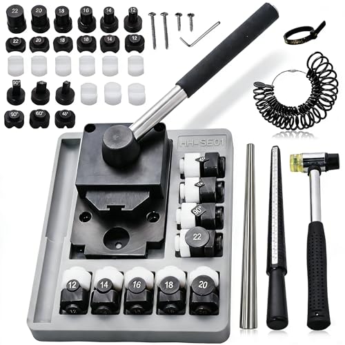 GEMKIT Professional Ring Bending Tool, Metal Ring Sizer, Adjuster Kit for Tight or Loose Rings, Black, for Women & Men HH-SE01 - product detail 2