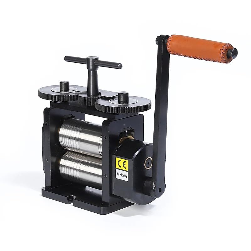GEMKIT 130mm Manual Jewelry Rolling Mill Machine, Black Rolling Mill - Combination Jewelry Crafting Tool, Jewelry Press Combination Rolling Mill Machine 4:1 Gear Ratio HH-RM02A - product detail 6