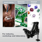 GEMKIT Professional LCD Digital Trinocular Stereo Zoom Microscope with Boom-Arm Stand, 7X-45X & 7X-90X Continuous Zoom Magnification, HD Imaging for Jewelry Making HH-MH04A - product detail 6