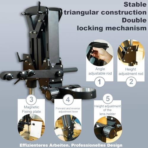 GEMKIT Professional LCD Digital Trinocular Stereo Zoom Microscope with Boom-Arm Stand, 7X-45X & 7X-90X Continuous Zoom Magnification, HD Imaging for Jewelry Making HH-MH04A - product detail 3
