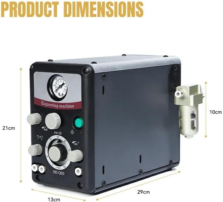 GEMKIT HH-G01 Dual-Head Pneumatic Jewelry Engraver, 400–8,000 RPM - product detail 7