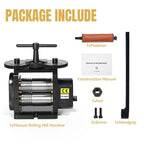 GEMKIT HH-RM01A 110mm Manual Combination Jewelry Rolling Mill, 4:1 Gear Ratio - product detail 5