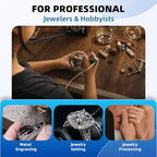GEMKIT Medium Handpiece for Jewelry Engraving, Compatible GRS 2024, Precision Impact for Shading/Bulino/Polishing/Drilling, Heat-Treated Stainless Steel, 6.0/6.3mm QC Tips, HH-GHP01 - product detail 6