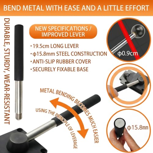 GEMKIT Professional Ring Bending Tool Kit, Heavy Duty Jewelry Former for Spoon Rings, Steel and Nylon Dies with Mandrel, Sizer and Adjustment Accessories, Black, HH-SE02 - product detail 3
