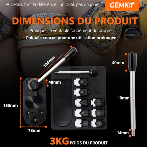 GEMKIT HH-B05N Heavy-Duty Jewelry Ring Bender with Steel and Nylon Dies - product detail 4