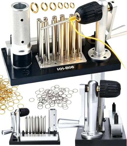 GEMKIT Jump Ring Maker with 20 Mandrels and Cutting Attachment, 2.5-12mm Manual Ring Bender and Coil Winding Tool for Jewelry Making, HH-B06 - product detail 2