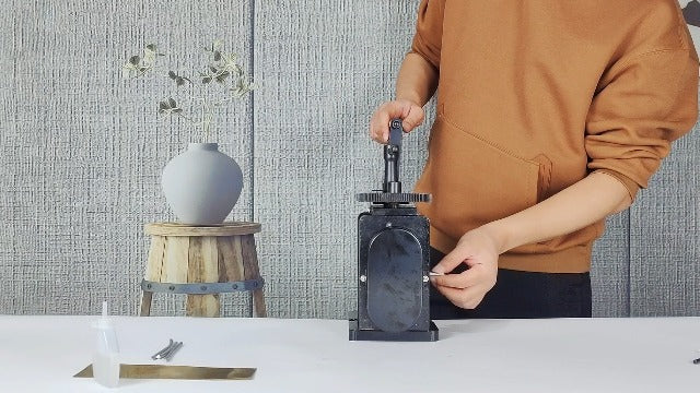 GEMKIT 130mm Manual Jewelry Rolling Mill Machine, Black Rolling Mill - Combination Jewelry Crafting Tool, Jewelry Press Combination Rolling Mill Machine 4:1 Gear Ratio HH-RM02A - product detail 8