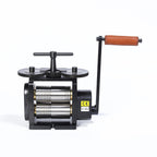 GEMKIT 130mm Manual Jewelry Rolling Mill Machine, Black Rolling Mill - Combination Jewelry Crafting Tool, Jewelry Press Combination Rolling Mill Machine 4:1 Gear Ratio HH-RM02A - main product image