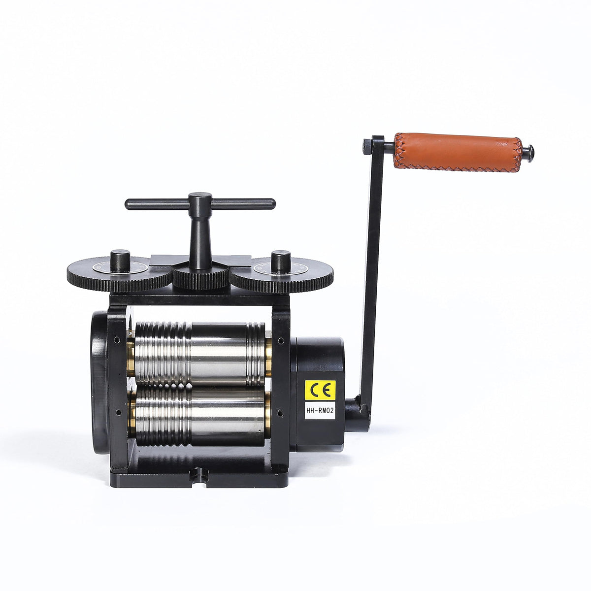 GEMKIT 130mm Manual Jewelry Rolling Mill Machine, Black Rolling Mill - Combination Jewelry Crafting Tool, Jewelry Press Combination Rolling Mill Machine 4:1 Gear Ratio HH-RM02A - main product image
