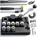 GEMKIT 27-Piece Ring Bending Tool Kit, 12-22mm Round & 60/90° Square Dies, Nylon Protective Molds, Multi-Scale Ring Sizer US/EU/UK/FR, Polishing Accessories for Jewelry Making | Model HH-B05L - main product image